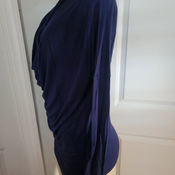 Zenana Outfitters Purple Drape Front Long Sleeve Top Style RT-9031 - Picture 5 of 9